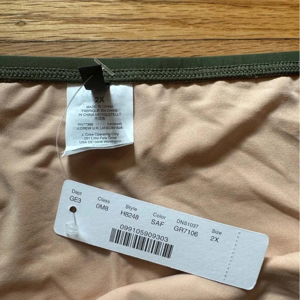 NWT J. Crew High-waisted bikini‎ bottom Size 2X